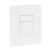 Панель змиву пластикова Koer KT-0607-03 157x198x3mm, кнопка квадратна (колір білий) (KR5714)