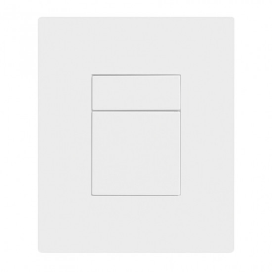Панель змиву пластикова Koer KT-0607-03 157x198x3mm, кнопка квадратна (колір білий) (KR5714)