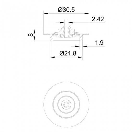 Мембрана для наповнювального клапана бачка унітазу Koer KT-1409 для KT-0101, KT-0102 (KR5706)