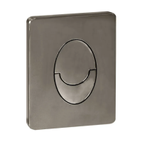 Панель змиву пластикова Koer KT-0606-07 157x198x3mm, кнопка закруглена (колір графіт) (KR5712)