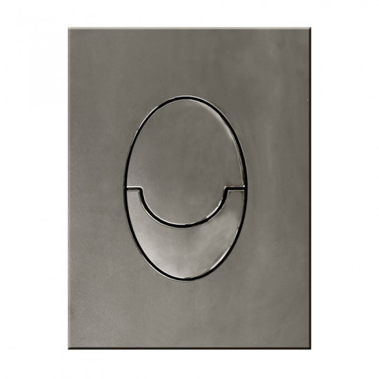 Панель змиву пластикова Koer KT-0606-07 157x198x3mm, кнопка закруглена (колір графіт) (KR5712)