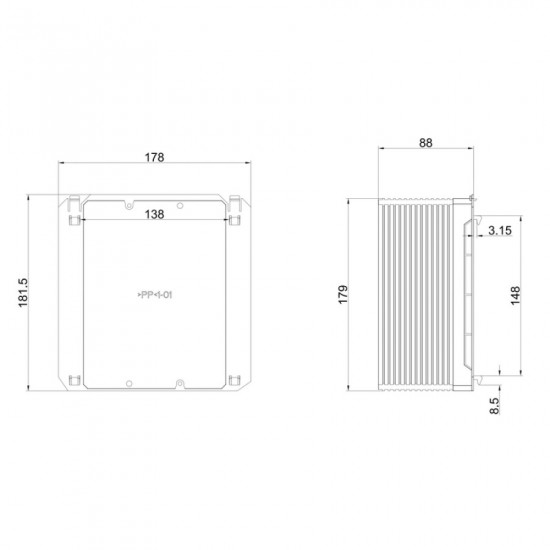 Ревізійний короб для кріплення панелей змиву Koer KT-0703 для KT-0407 з функцією відкривання (KR570