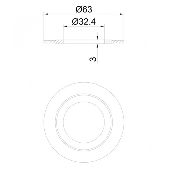 Мембрана силіконова для зливного клапана бачка унітазу Koer KT-1408 для KT-0201, KT-0202 (KR5705)