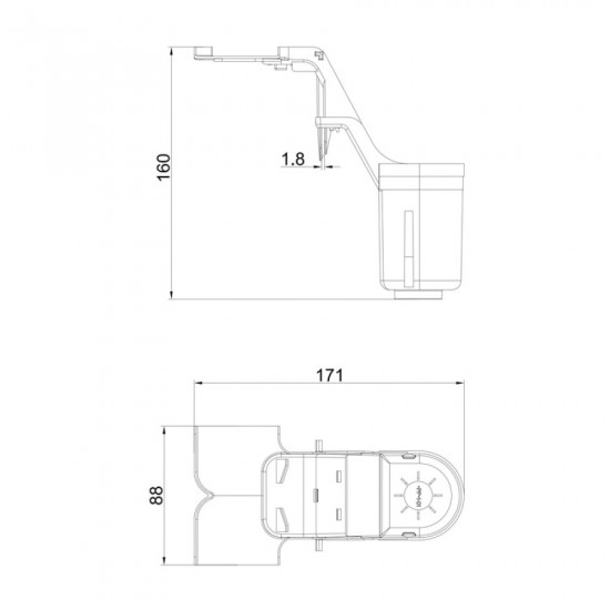 Холдер для освіжаючих пігулок для унітазу Koer KT-0704 для KT-0407 (KR5710)