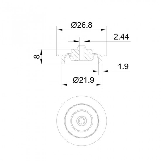 Мембрана для наповнювального клапана бачка унітазу Koer KT-1410 для KT-0103, KT-0104 (KR5707)