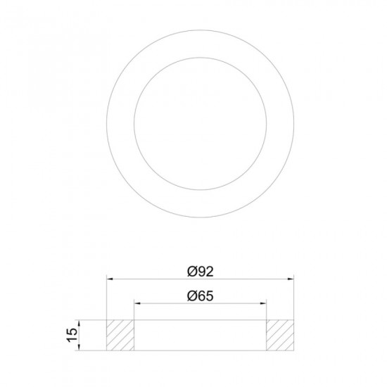 Прокладка пінопластова для зливного клапана бачка унітазу Koer KT-1407 для KT-0201, KT-0202 (чорний