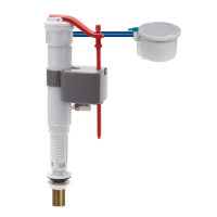 Комплект арматури Koer KT-0304-3/8": наповнювальна з універс. підв. + Холдер для пігулок для унітаз