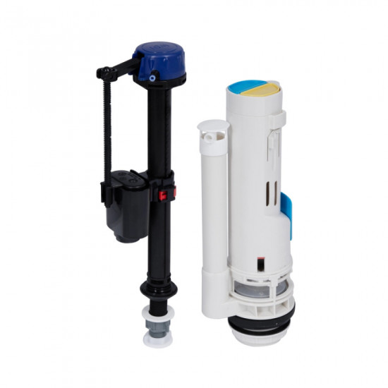 Комплект арматури Mixxus Premium BUTTON-1802-1/2" спускна 2-х кнопочна+наповнювальна з нижн.підкл.,