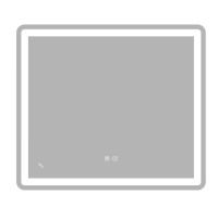 Дзеркало Zerix Mirra MR05-80x70-REVERSE з LED Touch, Anti-fog, димером, регулятором яскравості (ZX6057)