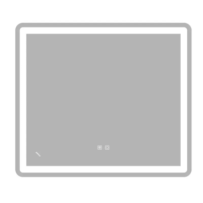 Дзеркало Zerix Mirra MR05-80x70-REVERSE з LED Touch, Anti-fog, димером, регулятором яскравості (ZX6057)