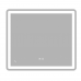 Дзеркало Zerix Mirra MR05-80x70-REVERSE з LED Touch, Anti-fog, димером, регулятором яскравості (ZX6057)