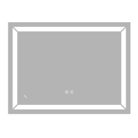 Дзеркало Zerix Kubix MR04-80x60-REVERSE з LED Touch, Anti-fog, димером, регулятором яскравості (ZX6054)