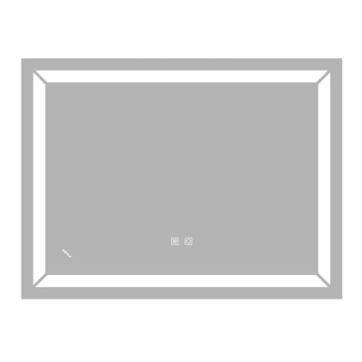 Дзеркало Zerix Kubix MR04-80x60-REVERSE з LED Touch, Anti-fog, димером, регулятором яскравості (ZX6054)