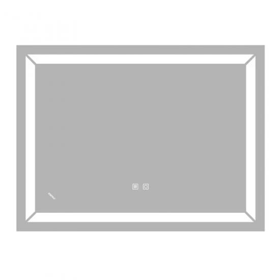 Дзеркало Zerix Kubix MR04-80x60-REVERSE з LED Touch, Anti-fog, димером, регулятором яскравості (ZX6054)