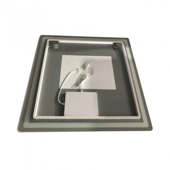 Дзеркало Zerix Mirra MR05-80x80 з LED Touch, Anti-fog, димером, регулятором яскравості (ZX6058)