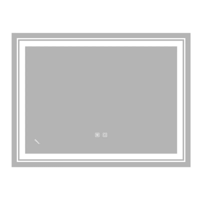 Дзеркало Zerix Alive MR06-80x60-REVERSE з LED Touch, Anti-fog, димером, регулятором яскравості (ZX6062)