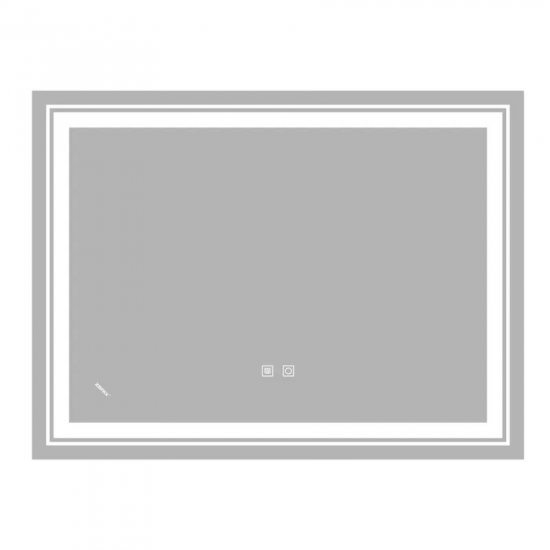 Дзеркало Zerix Alive MR06-80x60-REVERSE з LED Touch, Anti-fog, димером, регулятором яскравості (ZX6062)