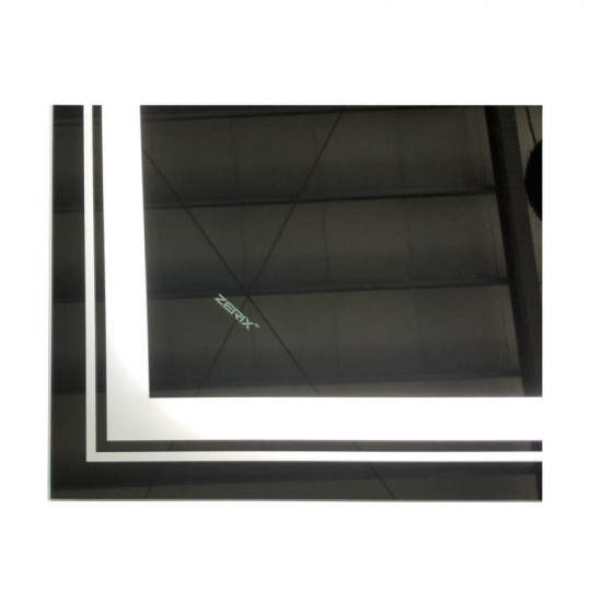Дзеркало Zerix Alive MR06-80x60-REVERSE з LED Touch, Anti-fog, димером, регулятором яскравості (ZX6062)