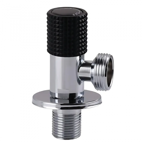 Кран для підключення сантехприладів Champion VAL-13-1/2x1/2 Chrome з нерж. сталі (кол. хром) (CH6569)
