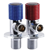 Комплект кранов (пара) для подключения сантехприборов Champion VAL-12-1/2x1/2-TWIN Chrome из нерж. стали (кол. хром) (CH6568)