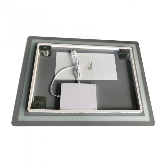 Дзеркало Zerix Sansa MR01-80x60-REVERSE з LED Touch, Anti-fog, димером, регулятором яскравості (ZX6049)