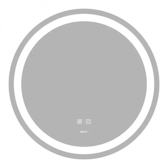 Дзеркало Zerix Solo MC01-80 з LED Touch, Anti-fog, димером, регулятором яскравості (ZX6064)