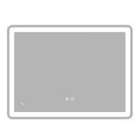 Дзеркало Zerix Mirra MR05-80x60-REVERSE з LED Touch, Anti-fog, димером, регулятором яскравості (ZX6056)
