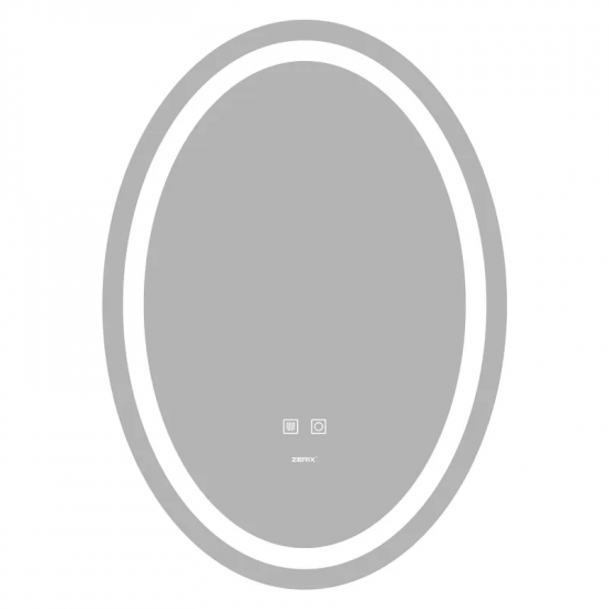 Дзеркало Zerix Fusion MV01-50x70 з LED Touch, Anti-fog, димером, регулятором яскравості (ZX6067)