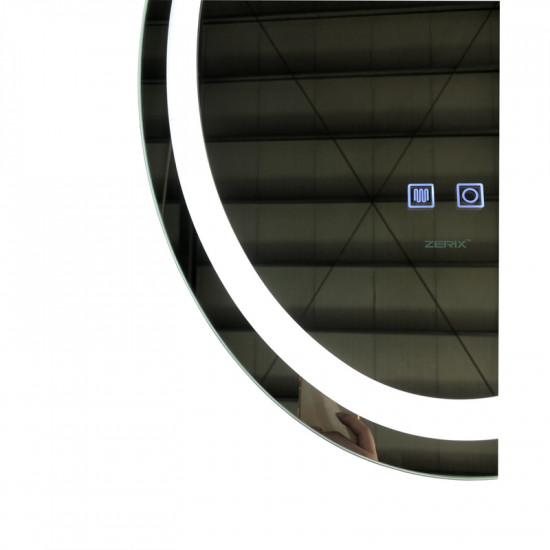 Дзеркало Zerix Fusion MV01-50x70 з LED Touch, Anti-fog, димером, регулятором яскравості (ZX6067)