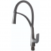 Змішувач для кухні Plamix Lucas-017 SET Graphite Refl.Grey з підведенням (Колір графіт+сил.вилив сірий) (PM0723)