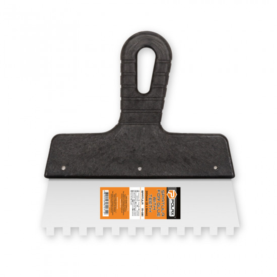Шпатель Polax із нержавіючої сталі для плитки 200 мм, зуб 8 х 8 мм (111-061)