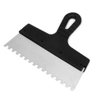 Шпатель Polax из нержавеющей стали для плитки 250 мм, зуб 8 х 8 мм (111-063)