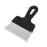 Шпатель Polax із нержавіючої сталі для плитки 150 мм, зуб 6 х 6 мм (111-058)