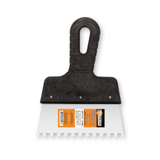 Шпатель Polax із нержавіючої сталі для плитки 150 мм, зуб 6 х 6 мм (111-058)
