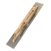 Терка-гладилка Polax з дерев\'яною ручкою, нержавіючим покриттям 130х700 мм (100-095)