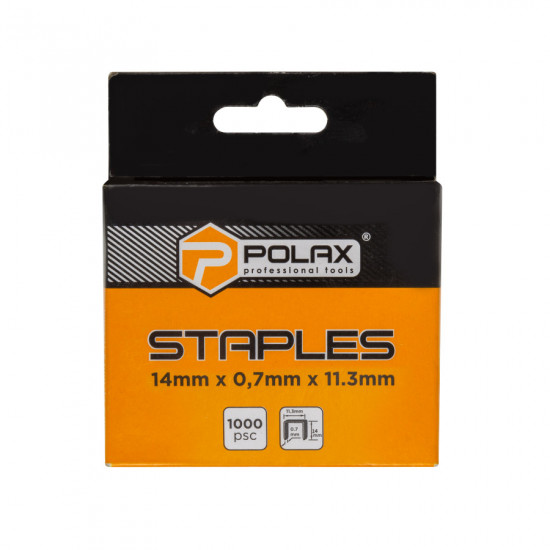 Скоби для степлера гартовані Polax А53 14*11.3 мм, 1000 шт (24-011)