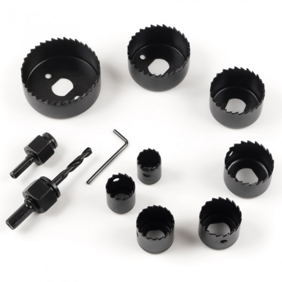 Набір корончастих фрез по дереву та гіпсокартону Polax 8 од. (41-002)