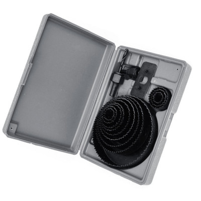 Набір корончастих фрез по дереву та гіпсокартону Polax 12 од. (41-003)