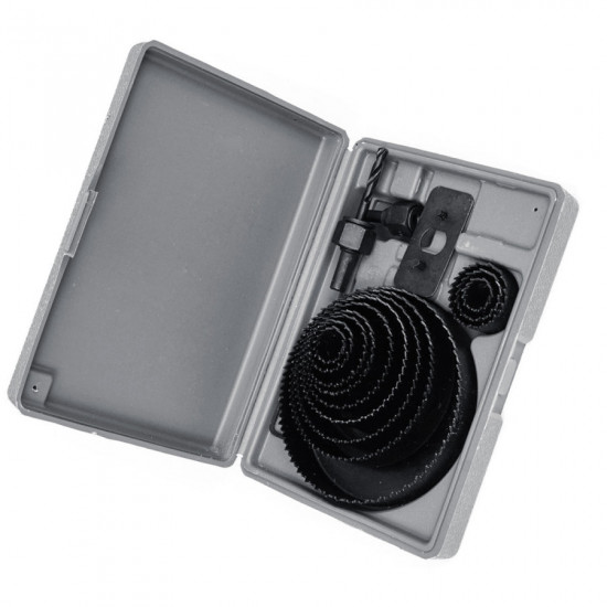 Набір корончастих фрез по дереву та гіпсокартону Polax 12 од. (41-003)