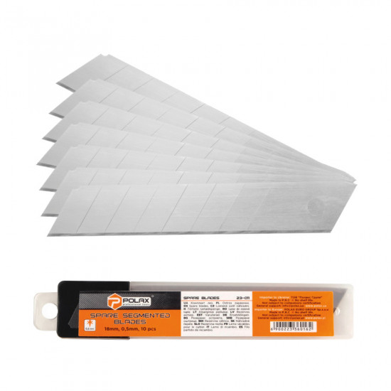 Комплект лез Polax сегментних 18 мм, 0,5 мм, 10 шт (23-011)