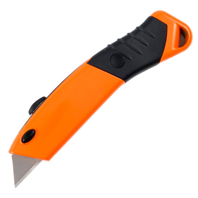 Ніж будівельний Polax трапецієподібний з висувним лезом 19 мм (23-007) Ніж будівельний Polax трапецієподібний з висувним лезом 19 мм (23-007)