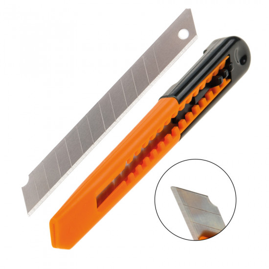 Ніж будівельний Polax пластиковий з відламним лезом 9 мм (23-013)