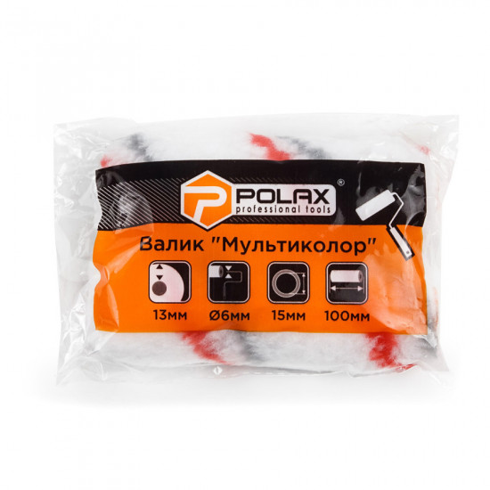 Валик "Мультиколор" Polax 6х15х100 мм (19-005)