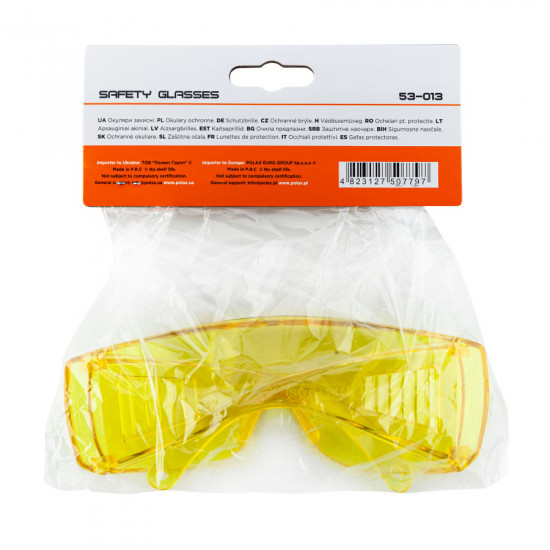 Окуляри захисні Polax жовті (53-013)