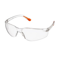 Окуляри захисні прозорі Polax з полікарбонатними лінзами та гумовими завушниками (53-050)