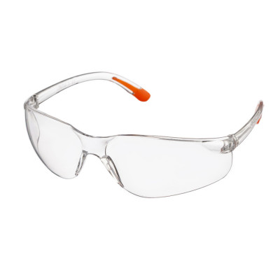 Окуляри захисні прозорі Polax з полікарбонатними лінзами та гумовими завушниками (53-050)