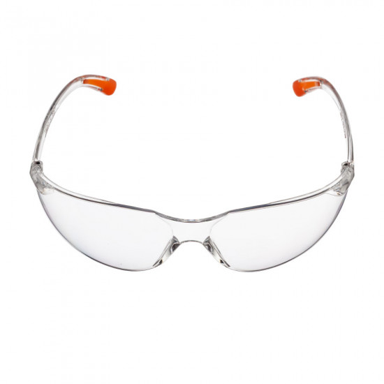 Окуляри захисні прозорі Polax з полікарбонатними лінзами та гумовими завушниками (53-050)