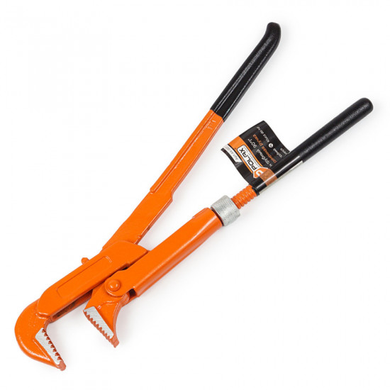 Ключ трубний Polax 90° 1" прогумовані рукоятки (44-007)