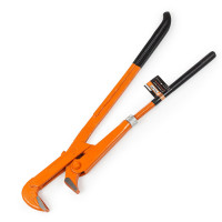 Ключ трубный Polax 90° 2" прорезиненные рукоятки (44-009)