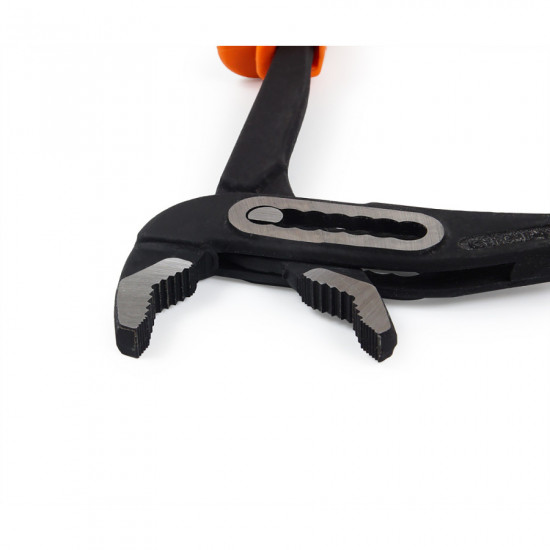 Ключ трубний Polax переставний, двокомпонентні ручки, 250 мм (44-004)